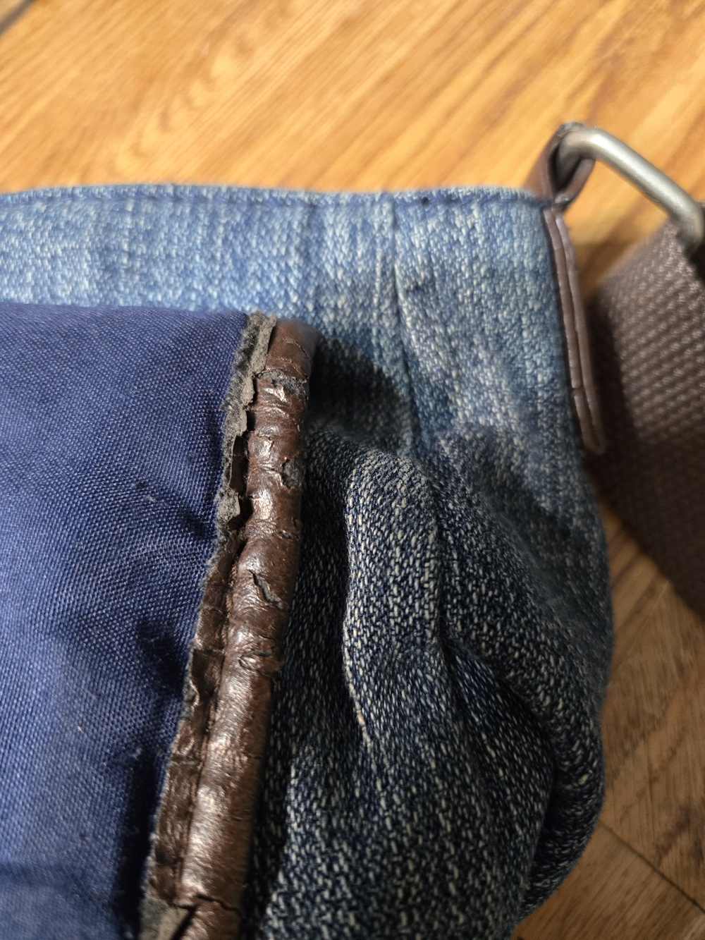 UnionBay Patchwork Plaid Crossbody Bag in Blue - Picture 5 of 8